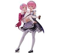 Re:Zero Starting Life In Another World - Statuette 1/7 Ram & Childhood Ram 23 Cm