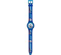 SEGA Kids Euroswan Montre numérique pour Enfant 21 cm, Montre Automatique avec Bracelet en Plastique réglable pour garçon et Fille, Cadeau Original Anniversaire, Bleu
