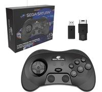 Sega Saturn 2.4ghz Pro Manette Sans Fil Nintendo Switch - Receveurs Saturn & Usb Inclus - Edition Noire