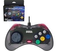 Retro Bit – Manette filaire SEGA Saturn – 8 boutons – Connexion d'origine – Grise