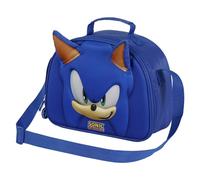Sega-Sonic Face-Sac à Goûter 3D, Bleu, 25,5 x 20 cm