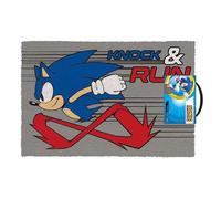 Sega Sonic The Hedgehog Knock and Run Coir Dormat - Gris, rouge et bleu