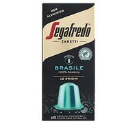 Segafredo Zanetti - 10 Capsules compatibles Nespresso, ligne en aluminium, café 100% Brésil, souple et soave - 1 boîte de 10 capsules