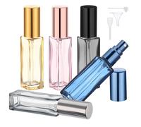 Segbeauty Flacon Parfum Vide, 5 Pièces 10ml Vaporisateur Parfum Rechargeable, Flacon en Verre avec Entonnoir, Pompe, Pipette, Accessoires Voyage