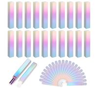 Segbeauty Petite Boite Cadeau pour Flacon Parfum, 20 Pièces 12.1x2.1x2.1cm Boîte Emballage Petite pour Vaporisateur Parfum, Vide et Pliable, pour Flacon Roll on (Argent Irisé)