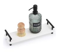 Segbeauty Plateau de Salle de Bain de 30,5 x 10,2 cm, Plateau de séchage Absorbant à séchage Rapide avec poignée, Plateau d'évier à diatomée, Plateau de Rangement pour évier, Savon, Tapis de séchage