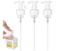 Segbeauty Tête de Pompe Distributeur Savon, 3 Pièces Pompe de Rechange pour Distributeur Savon Mousse, avec Filetage 42, pour Salles de Bain, Cuisines, Hôtels (Blanc)