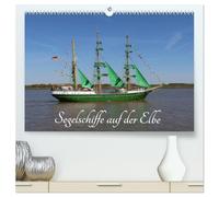 Segelschiffe auf der Elbe (hochwertiger Premium Wandkalender 2026 DIN A2 quer), Kunstdruck in Hochglanz: Große Segelschiffe und Segelboote
