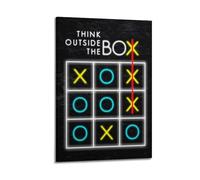 SEGFUGS Poster décoratif sur toile Think Outside The Box - Impression d'art moderne pour chambre à coucher - 30 x 45 cm