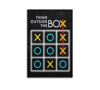 SEGFUGS Poster décoratif sur toile Think Outside The Box - Impression d'art moderne pour chambre à coucher - 60 x 90 cm