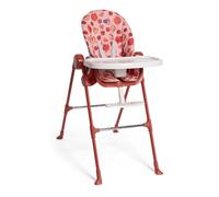 Chicco Polly Essential Chaise Haute pour Bébés de 0 Mois à 15 kg, Chaise haute évolutive, 3 Positions d'Inclinaison, 7 Niveaux de Hauteur, Pliable et Compacte, Tissu en Polyester Recyclé, Rouge