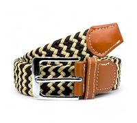 SEGMENTES Ceinture élastique pour homme - Ceinture tressée et réglable, modèle double en deux couleurs, sans trous pour un maximum de confort - Ceintures Homen et ceinture femme polyvalente, Beige et
