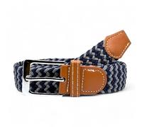 SEGMENTES Ceinture élastique pour homme - Ceinture tressée et réglable, modèle double en deux couleurs, sans trous pour un maximum de confort - Ceintures Homen et ceinture femme polyvalente, Bleu