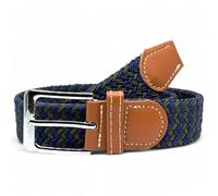 SEGMENTES Ceinture élastique pour homme - Ceinture tressée et réglable, modèle double en deux couleurs, sans trous pour un maximum de confort - Ceintures Homen et ceinture femme polyvalente, Vert