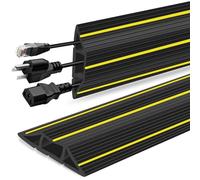 SEGNAYEN Protecteur de câble de Sol, Cache-câble de Sol extérieur de 1 m, Cache-Fils en Caoutchouc Robuste pour Cache-câbles avec 3 canaux de Cordon ou Maison, Bureaux, Vente au détail, gymnases et g