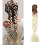 SEGO Cheveux Pour Tresse Synthetique Africaine Coloré - Rajout Tressage Extension Cheveux Tressé Twist Crochet Braids Afro 60cm [1 Ton ] - [Marron/Beige]