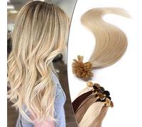 SEGO Extensions Keratine Cheveux Naturel 1g * 50 Mèche - Extension à Chaud Cheveux Humains - Extension Cheveux Naturel Keratine a Chaud - 60cm 613#Blond très Clair
