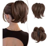 SEGO Postiche Queue de Cheval A PInce Chignon Chouchou Chignon Bouclée Cheveux Synthetique 95G, Brun Chocolat