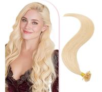 SEGO Pro 40cm Extension Kératine Cheveux Naturel 1g /Mèche #24 Blond Clair Rajout Cheveux Humain Extension a Chaud Kreatine 50 Mèches (50g)
