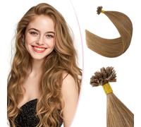 SEGO Pro 45cm Extensions Keratine de Cheveux Naturel 1g #6 Brun Clair U-Tip Rajout Cheveux Humain Remy Extension a Chaud 25 Mèches (25g)