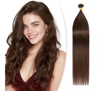 SEGO Pro 50cm Extension Cheveux Naturel Keratine 1g 25 Mèches #4 Marron Moyen Rajout Cheveux Humains Remy Extension à Chaud (25g)