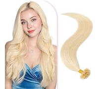 SEGO Pro 55cm Extension Kératine Cheveux Naturel 1g /Mèche #613 Blond Blanchi Rajout Cheveux Humain Extension a Chaud Kreatine 50 Mèches (50g)