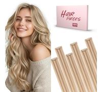 SEGO Pro Extension à Clip Cheveux Naturel Humain 6PCS 50cm #12/613 Brun Doré & Blond Décoloré pour Highlights Rajout Instantané Clip in Human Hair Extension (44g)