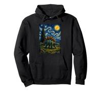 Ségosaure au Clair de Lune préhistorique Van Gogh Starry Night Art Sweat à Capuche