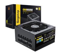 Segotep Bloc d'alimentation 850 W, PCIe 5.0 & ATX 3.0 Full Modular 80 Plus Gold certifié Gaming PSU pour NVIDIA RTX 20/30/40 Series et Cartes Graphiques AMD Condensateur 100% Japonais 105 °C
