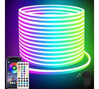 segrass 20M Bande Lumineuse LED Néon IP65 Étanche à l'eau pour Chambre à Coucher Flexibles LED avec Télécommande/Application Contrôle RGB pour Intérieur Extérieur Chambre Maison Décor