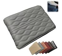 Segregatei Memory Cotton Car Armrest Box Pad, Auto Armrest Box Cover, Vehicle Memory Foam Armrest Seat Box Cushion Protecto, Auto Leather Waterproof Center Middle Console Cover Pads (Gray)