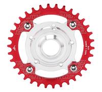 Segrehy 104 BCD 34T Adaptateur de pignon de chaîne 34T Base de Conversion de Plaque Dentaire négative Positive pour Le Moteur à Traction intermédiaire (Rouge)