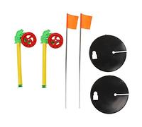 Segrehy 2Pcs Hiver Glace Mini Poissons Pôle Roue Drapeau S'attaquer Équipement en Plein Air Hiver Rivière Flottant Canne À Pêche Drapeau