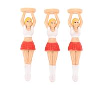 Segrehy 3pcs Golf Tee Plastic Funny Lady Golf Ball Tee Élégant Design Unique pour l'entraînement Pratiquant des matériaux Plastiques durables 7.5x1.5x1,5 cm