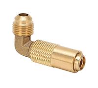 Segrehy Adaptateur de Recharge de Propane 90 degrés Adaptateur de gaz coude en Laiton résistant à la Corrosion 9/16 à 5/8 Connexion pour Le Grill en Pierre Noire et la Cuisine extérieure