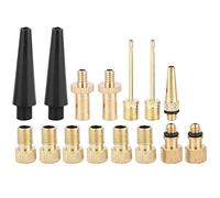 Segrehy Adaptateurs de valves en cuivre pour Pompe à vélo, 15 pièces, kit DV, SV, AV