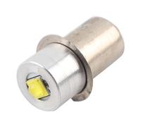 Segrehy Ampoule de remplacement pour lampe de poche LED P13.5S, haute luminosité 3W, lampe torche pour travail d'urgence, métal blanc 23x9mm, 1 pièce (Blanc froid)