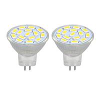 Segrehy Ampoule LED MR11 12V 3W, Base en céramique, Protection de la vue sans ultraviolets, pour chambre à coucher et salon, 2 pièces (Lumière blanche)