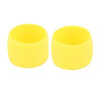 Segrehy Bague de fixation de sangle élastique en silicone pour vélo AntiSkip Bouchons de boucle pour ruban de barre de vélo de route Premium Prise de bande de guidon en silicone durable (Jaune)