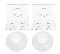 Segrehy Base de Support de Support de Corail, Type de Pliage à Chargement Frontal, Acrylique Transparent, 4 Trous pour Aquarium, aménagement paysager, 2 pièces 9,1x7 cm avec Ventouse