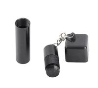 Segrehy Billard Cue Stick Tip Craie Titulaire 3 en 1 Portable Billard Cue Chalk Cover Tip Pricker Prep Outil Durable en Aluminium TPU Matériel Léger Design Compact pour Joueurs De Piscine (Noir)