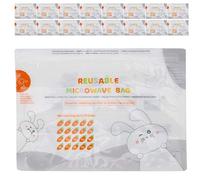 Segrehy Bimirth Lot de 16 Sacs de Nettoyage pour biberons pour Micro-Ondes, stérilisateur à Vapeur pour Tire-Lait, Anneau de Dentition, Sucette, matériau Pet CPP, 11,4 x 5,1 x 8,1 Pouces