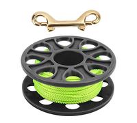 Segrehy Bobine de plongée Plongeon Bobine Bobine Bobine de plongée à la Bobine de plongée avec Ligne Verte Fluorescente matériau Plastique cuivre CUID à Deux mètres de Crochet 30 mètres (Noir)