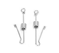 Segrehy Boucle de Pied d'anneau de Jambe de perroquets en Acier Inoxydable Cadre Mobile Anti-Ouverture Durable pour l'entraînement des Oiseaux en Plein air Volant 2 pièces S M L XL Boucle (L)