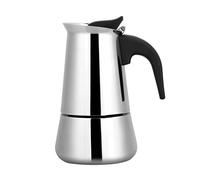 Segrehy Cafetière portable en acier inoxydable Moka Espresso Maker Moka Pot Durable Facile à utiliser pour la maison, le bureau, la cuisine, le café à saveur riche, plusieurs tailles (100 ml)