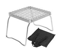 Segrehy Camp Grill Grill Plimable Legs 304 en Acier Inoxydable Grille Portable Ultralight Campfire Stand pour la randonnée Picnic Barbecue Camping Outdoor Cuisine