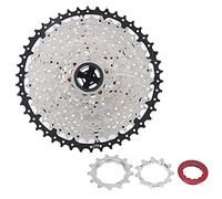Segrehy Cassette de vélo 11 Vitesses 11 46 Dents, pignon de Roue pour vélo de Route, Durable et performant, pour VTT, Acier Haute résistance nickelé et chromé
