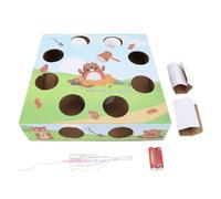 Segrehy Cat Interactive Puzzle Box Toy Smart Automatic Self Entertainment Scratch Proof Corrugated Paper Play Exercise for Indoor Cats 25x25x7cm