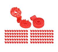 Segrehy Clips en plastique en tissu ombre lourde 100 pièces de jardin résistant aux rayons UV pour tentes de camping en plein air en serre, matériau ABS 38 x 105 mm (rouge)
