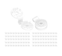 Segrehy Clips en plastique en tissu ombre lourde 100 pièces jardin à essai résistant aux rayons UV pour tentes de camping en plein air en serre, matériau ABS 38 x 105 mm (blanc)